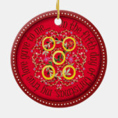 5つの金の指輪 セラミックオーナメント (裏面)