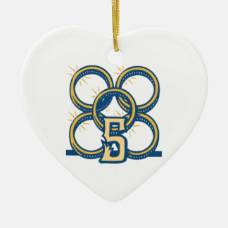 5つの金の指輪! セラミックオーナメント