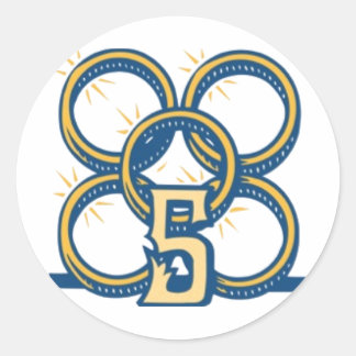 5つの金の指輪! ラウンドシール