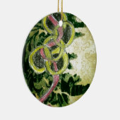 5つの金リング セラミックオーナメント (右)