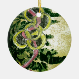 5つの金リング セラミックオーナメント