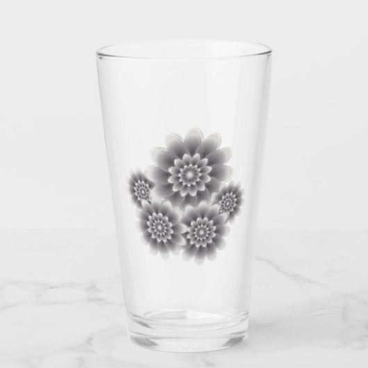5つの銀の花 タンブラーグラス (正面)