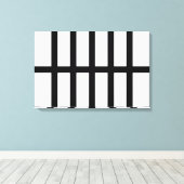 5つの黒い線 キャンバスプリント (インサイチュ (ウッドフロア))