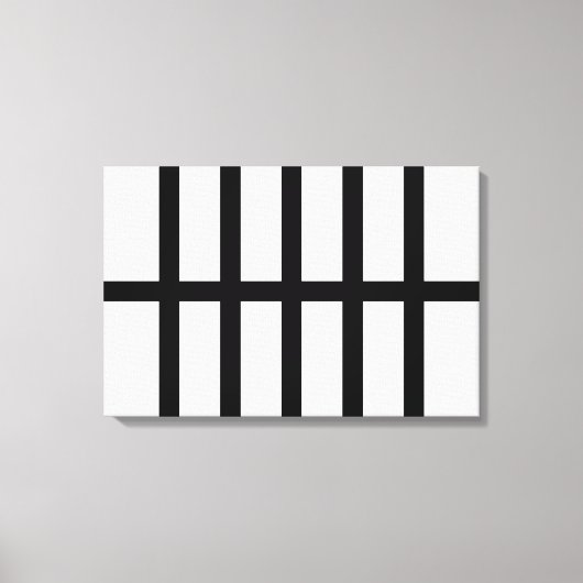 5つの黒い線 キャンバスプリント (正面)