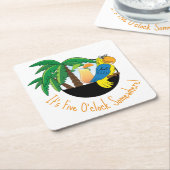 5つのOClock スクエアペーパーコースター (アングル)