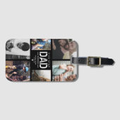 5つ星のパパモダン・カッコいいフォトコラージュの父の日 ラゲッジタグ (正面横)