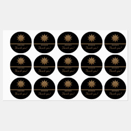 5つ星のブラシ仕上げゴールドブラックプロフェッショナル ラベル