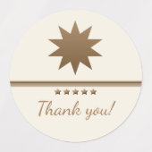 5つ星のブラシ仕上げゴールドプロフェッショナルラベル ラベル (デザイン2)