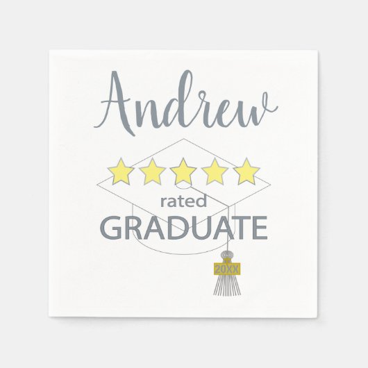5つ星の卒業生 スタンダードカクテルナプキン (正面)