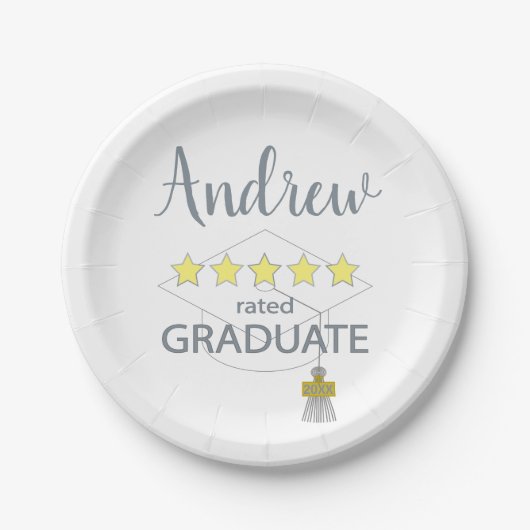 5つ星の卒業生 ペーパープレート (正面)
