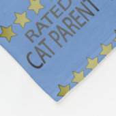 5つ星の猫の親 フリースブランケット (角)