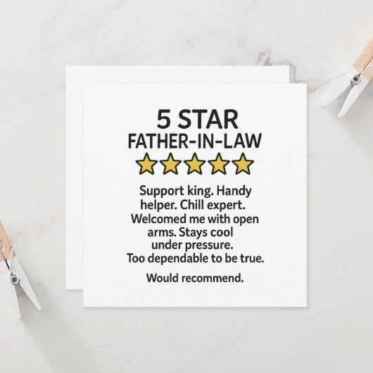 5つ星の義父 カード (正面/裏面インサイチュ)
