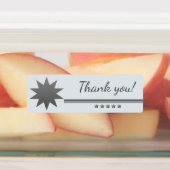 5つ星シルバーテキスト プロフェッショナル サンクス ラベル (貼付)
