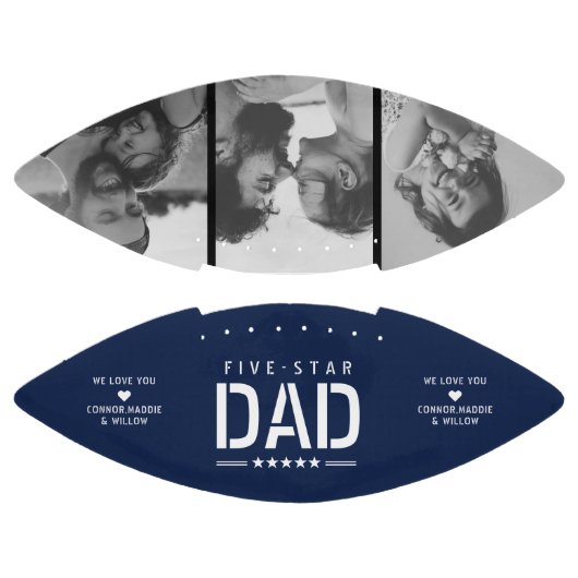 5つ星パパモダン3クール写真父の日 アメリカンフットボール (パネル)
