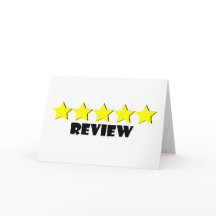 5つ星レビューのグリーティングカード