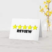 5つ星レビューのグリーティングカード カード (黄色い花)