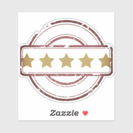 5つ星レーティング認定ステッカー シール