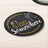 5どこかでウェディングシャワードリンクcoasterの好意 ラウンドペーパーコースター (アングル)