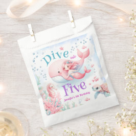 5に飛び込め！ガールピンクマーメイド5誕生日 フェイバーバッグ