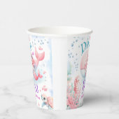 5に飛び込め！ガールピンクマーメイド5誕生日 紙コップ (右)