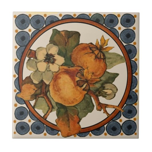 5の4番目の1890年代のDoulton Lambeth Hand 色彩の鮮やか タイル (正面)