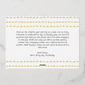 5はっきりした写モダン真の幸せ金ゴールド 箔シーズンカード (裏面)