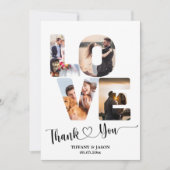 5はっきりした枚の手結婚のハートTh サンキューカード (正面)