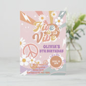 5はバイブ peach love party 5歳の誕生日 招待状 (スタンド正面)