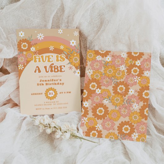 5はヴィベレトロなグルービー誕生日招待状 招待状