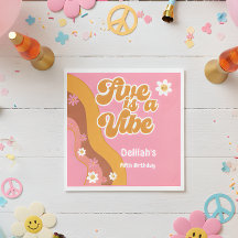 5はヴィーブ、グルービーのレトロなヴィンテージ誕生日