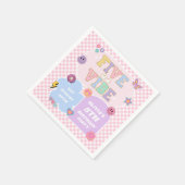 5はヴィーヴ名門私立校風のパッチ5th誕生日パーティー スタンダードカクテルナプキン (角)