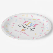 5は甘いアイスクリーム5th誕生日パーティー ペーパープレート (アングル)