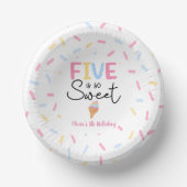 5は甘いアイスクリーム5th誕生日パーティー ペーパーボウル (正面)