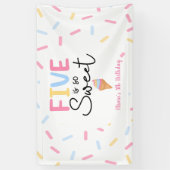 5は甘いアイスクリーム5th誕生日パーティー 横断幕 (縦)
