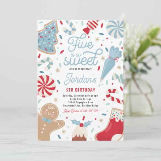 5は非常に甘いクリスマスクッキー誕生日パーティーである 招待状 (スタンド正面)