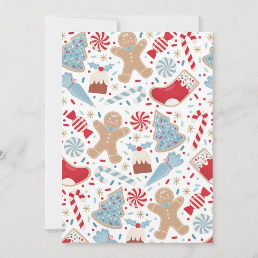 5は非常に甘いクリスマスクッキー誕生日パーティーである 招待状 (裏面)