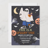 5はVibe幽霊こうもりハロウィーンの衣装 招待状 (正面)