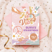 5はVibe桃の愛のパーティー5th誕生日 招待状
