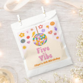 5はVibe Discoボール5th誕生日パーティー フェイバーバッグ (クリップ留めされた状態)