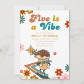 5はVibe groovyスケートボード5th誕生日 招待状 (正面)