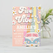 5はVibe Groovy第五誕生日招待状 招待状 (スタンド正面)