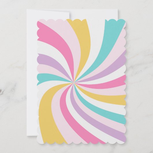 5はVibe Groovy 5番目の誕生日招待状 招待状 (裏面)