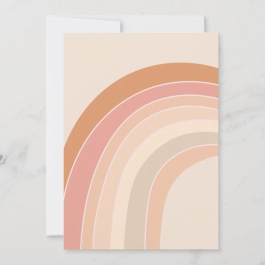 5はVibe Groovy Hippie Rainbow 5誕生日 招待状 (裏面)