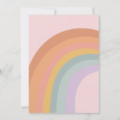 5はVibe Groovy Hippie Rainbow 5誕生日 招待状 (裏面)