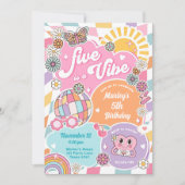 5はVibe Groovy Varsity名門私立校風の誕生日 招待状 (正面)