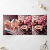 5インチ×7インチのトリフォールドレター折り招待状 三つ折り招待状 (内部)