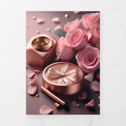 5インチ×7インチのトリフォールドレター折り招待状 三つ折り招待状 (カバー)