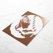 5インチ×7インチ ホリデーシーズン箔押しグリーティングカード 箔シーズンカード (回転した状態)