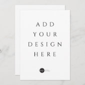 5インチ×7インチ 招待状 / メニュー / フラットカード (正面/裏面)