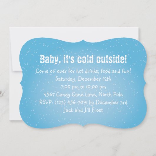 5インチx 7インチおもしろい雪だるまクリスマスパーティの招待状 招待状 (裏面)